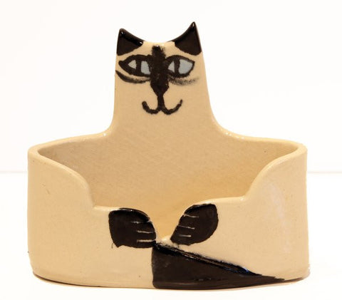 FIRECAT POTTERY Ceramic cat business card holders