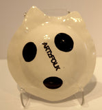 Artzfolk Happy Cat Bowl - Handcrafted Pottery Bowl