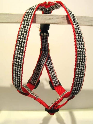 Up Country - Black Houndstooth - Fleet Street Collection Dog Harness