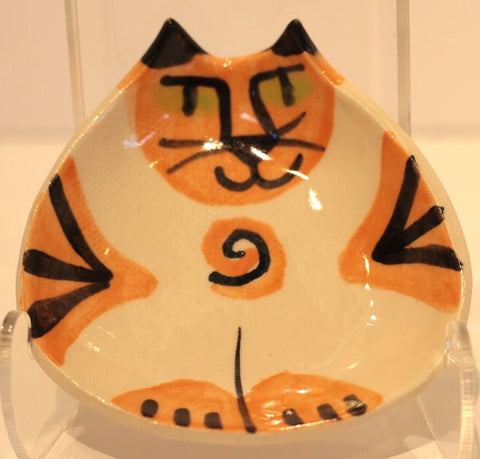 Firecat Pottery Round Cat Plate