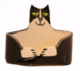FIRECAT POTTERY Ceramic cat business card holders